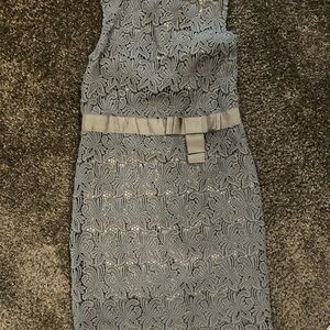 Talbots blackish grey Lace Midi Dress